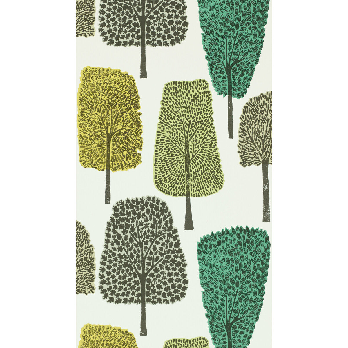 Scion x Kravet Cedar Slate/Apple/Ivy Wallpaper