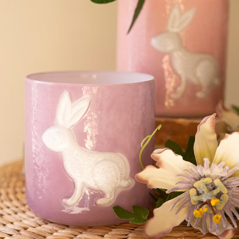 Colored Glass Bunny Vase Set of 3