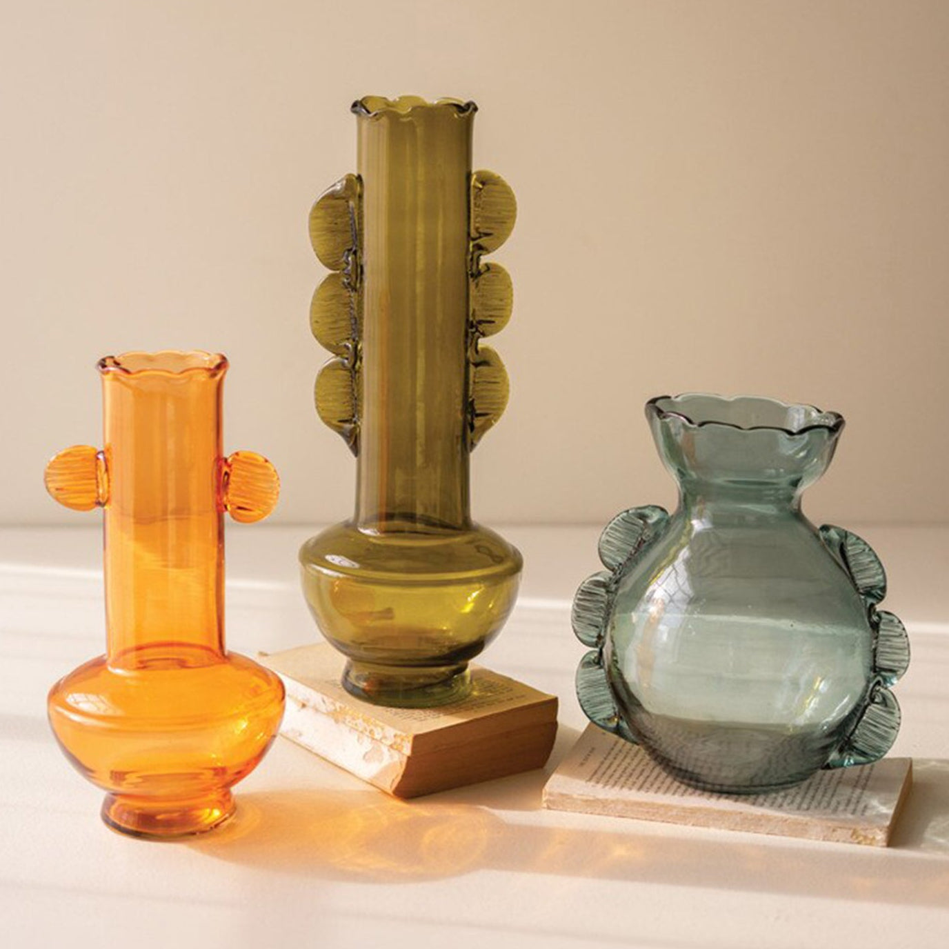Funky Glass Vase Set of 3