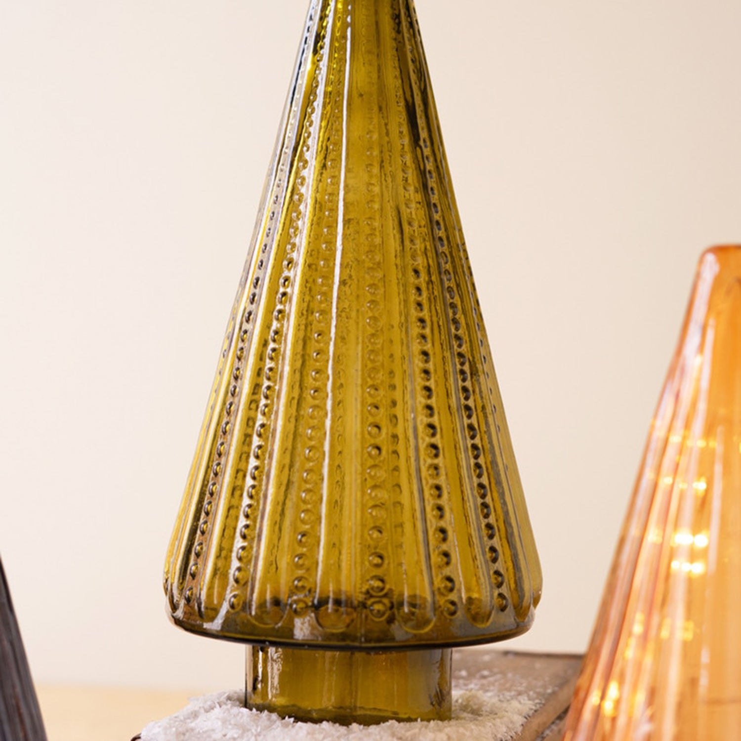 Glass Christmas Tree Set of 4