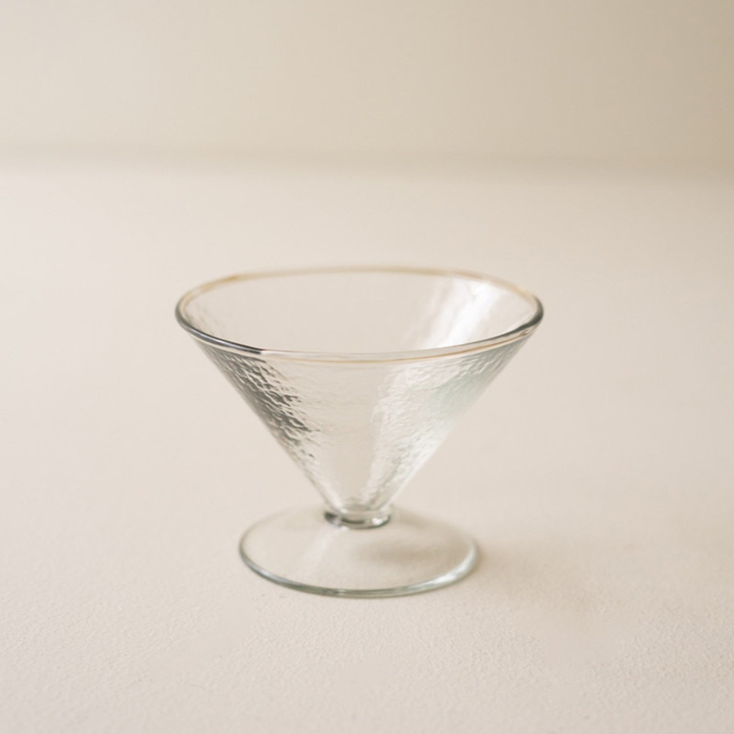 Hammered Glass Martini Glass Set of 6