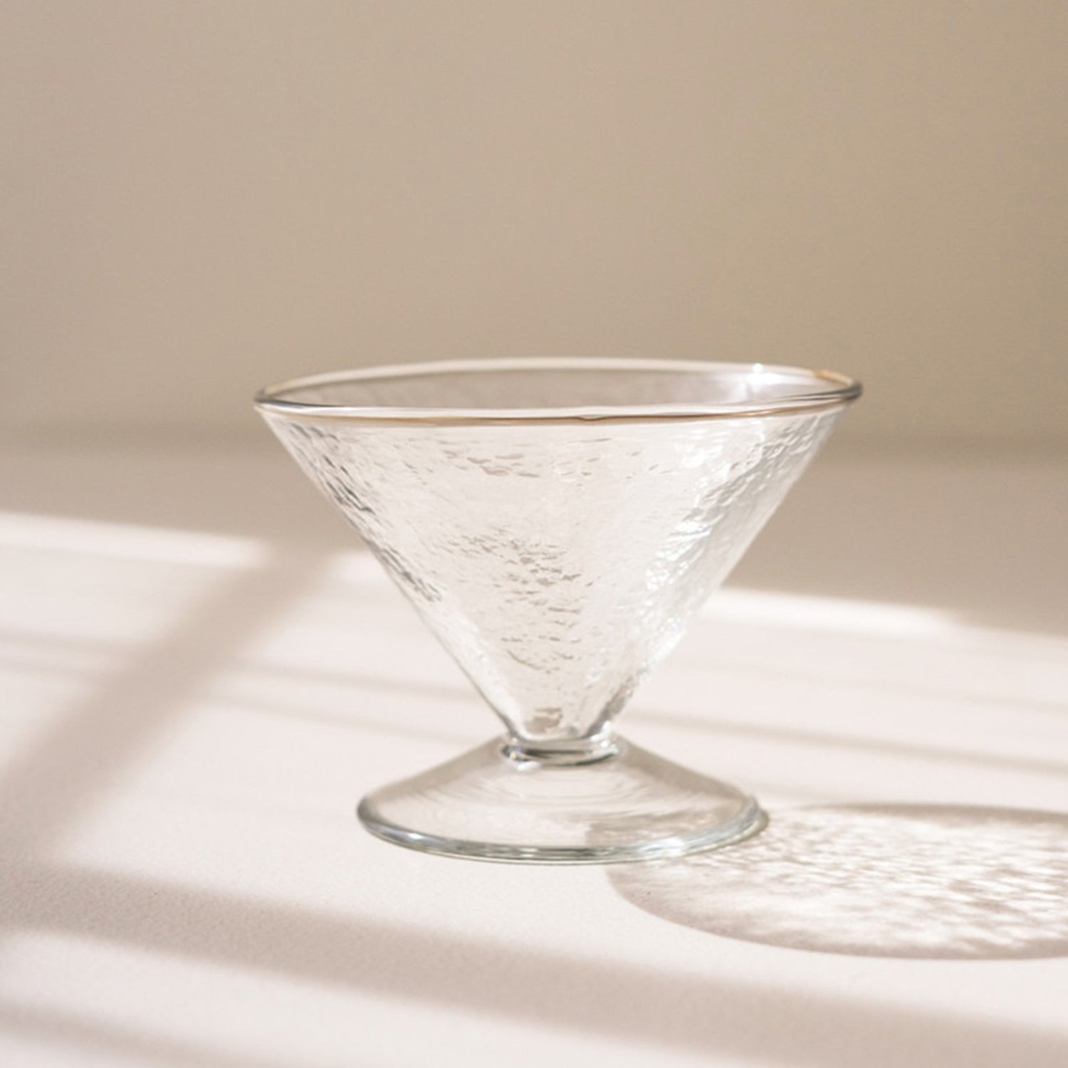 Hammered Glass Martini Glass Set of 6