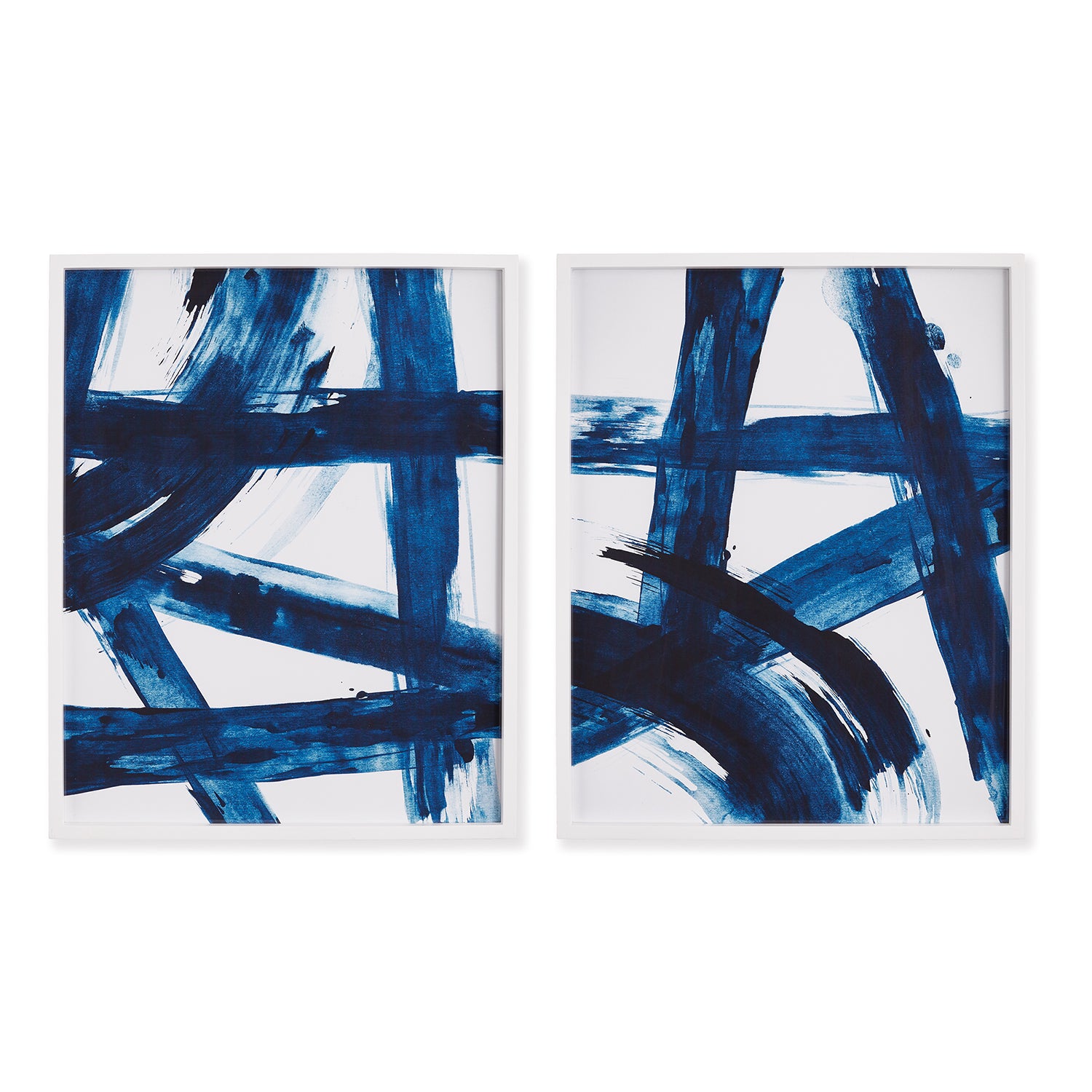 Indigo Abstracts Framed Art Set of 2