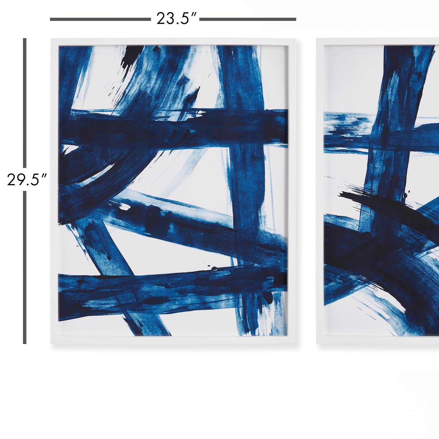 Indigo Abstracts Framed Art Set of 2