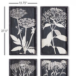 Monochrome Queen Annes Lace Wall Art Set of 4