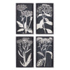 Monochrome Queen Annes Lace Wall Art Set of 4