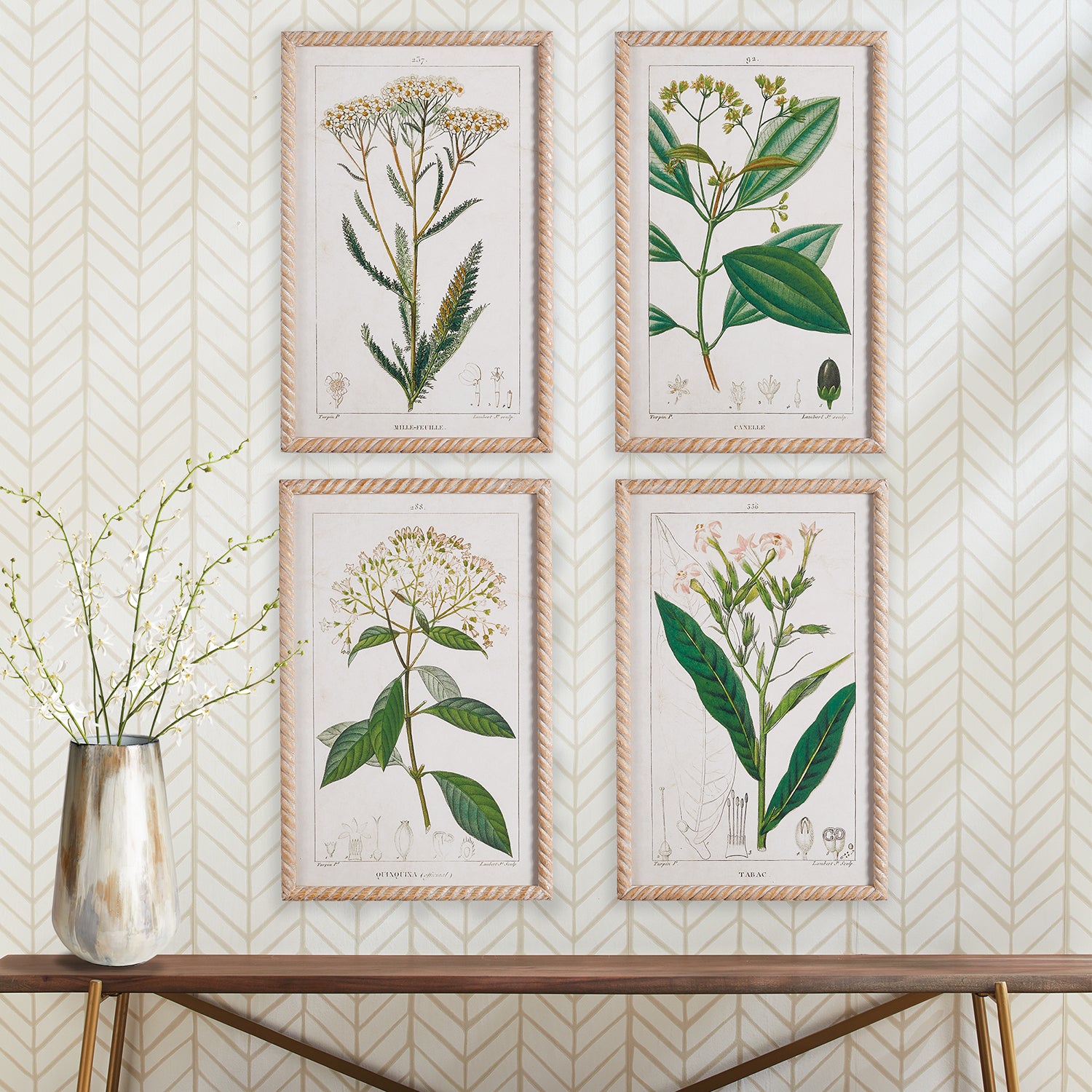 Meadow Botanical Study Framed Art Set of 4