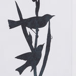 Bird Silhouette Print Wall Art Set of 4