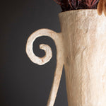 Paper Mache Tall Vase with Two Handles