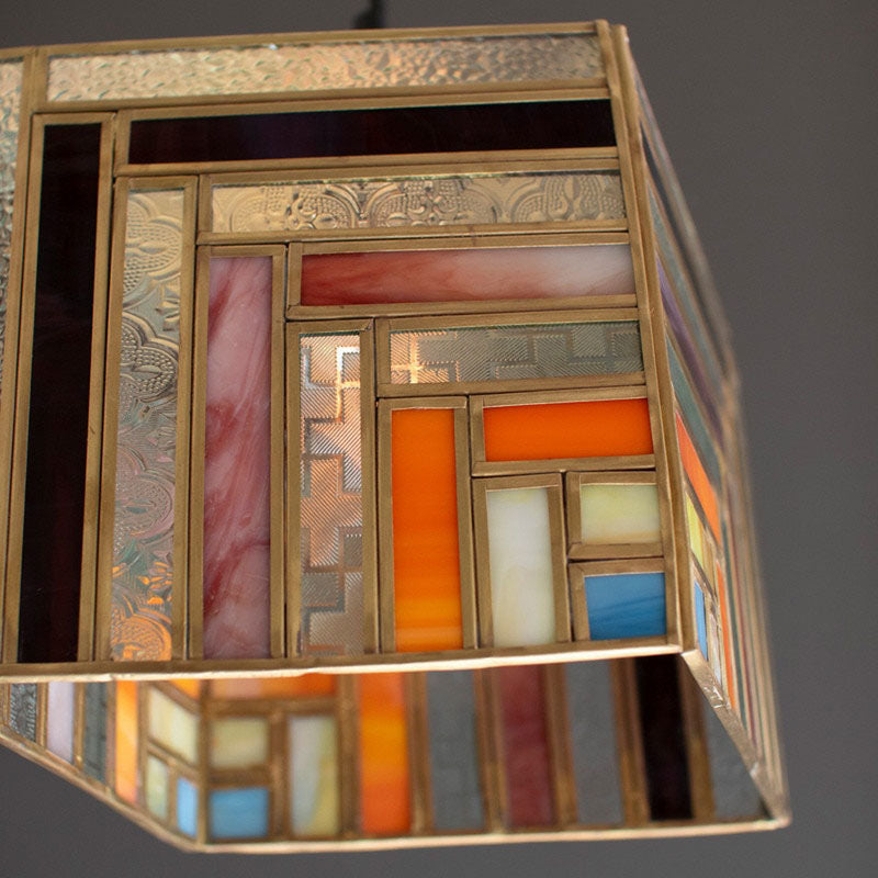 Square Stained Glass Pendant