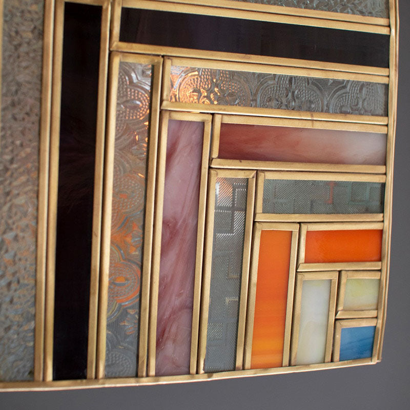 Square Stained Glass Pendant