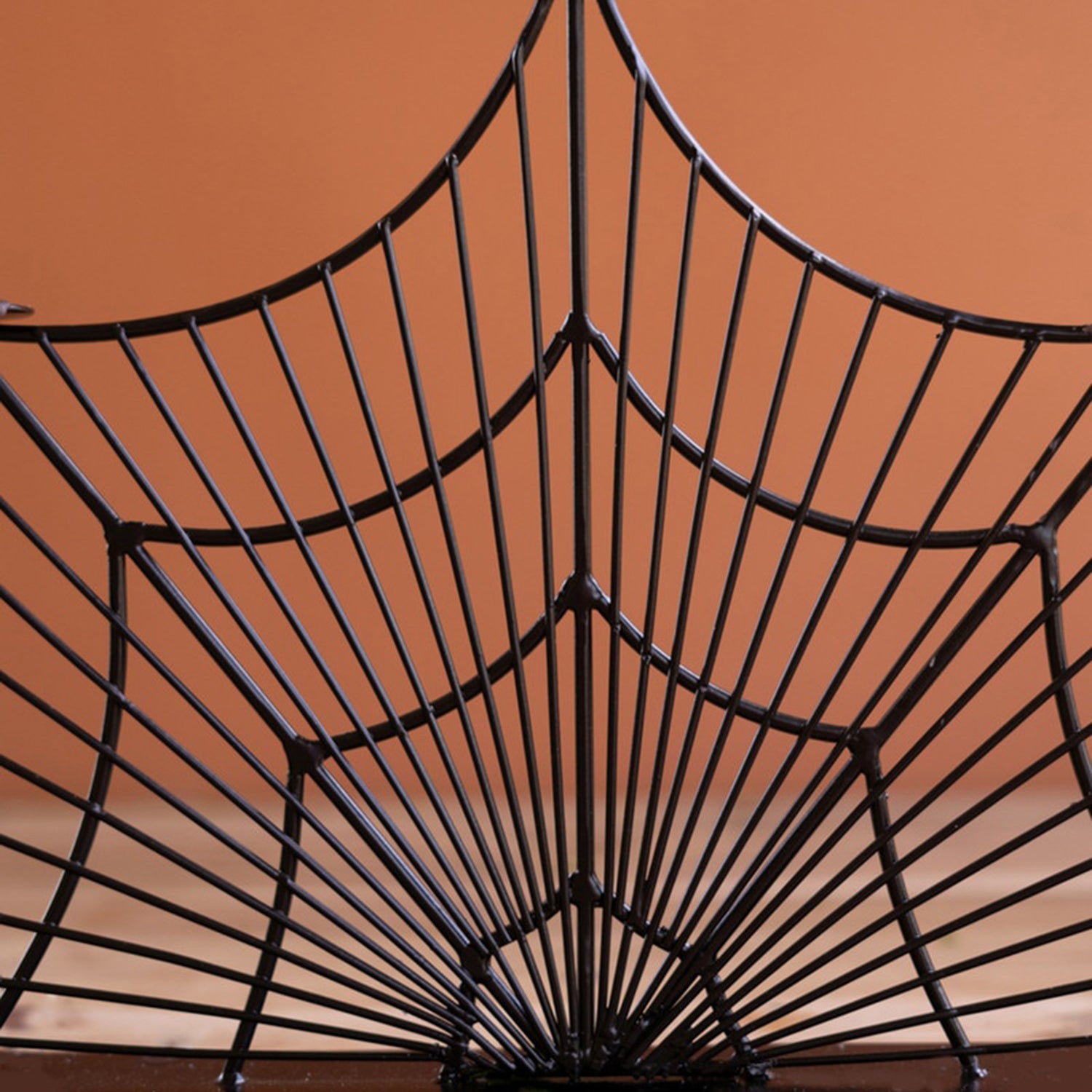 Wire Halloween Spider Web Candelabra