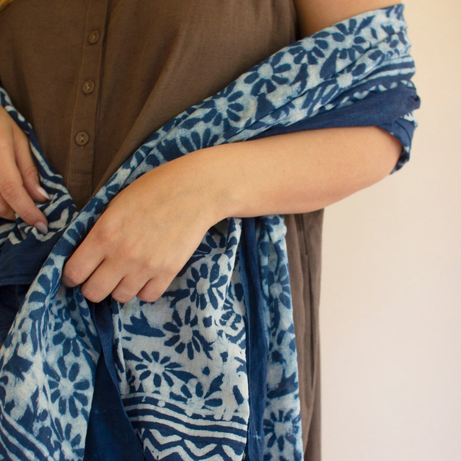 Mud-Block-Printed Scarf Set of 4