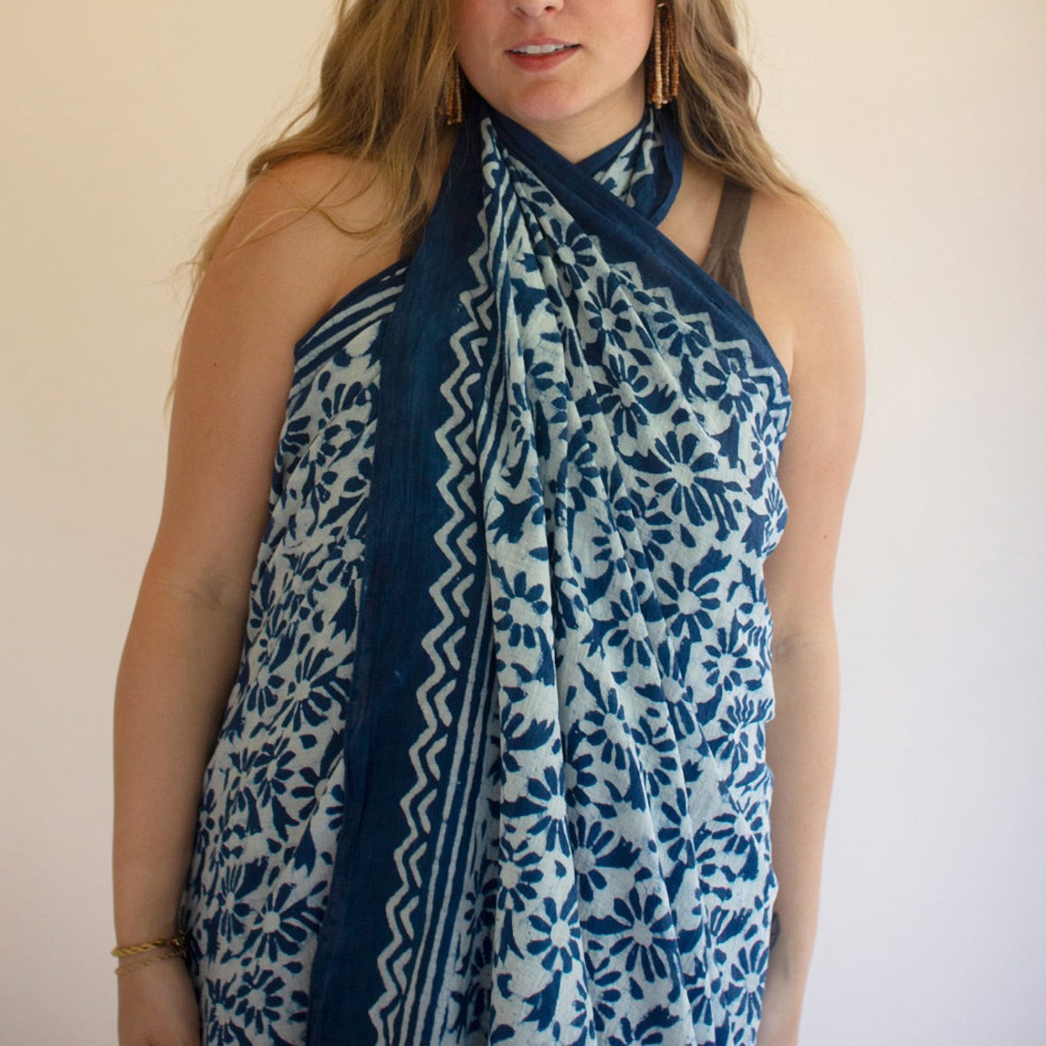 Mud-Block-Printed Scarf Set of 4
