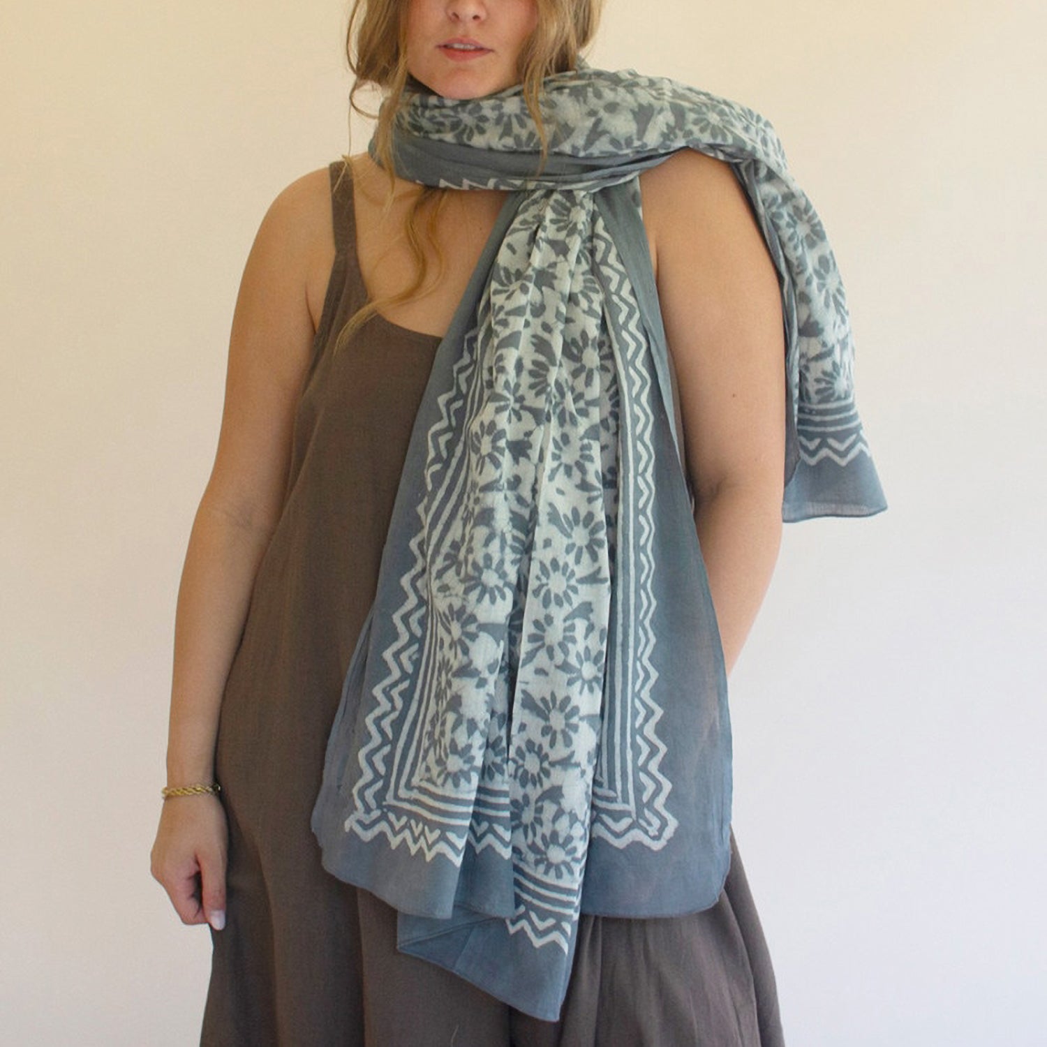 Mud-Block-Printed Scarf Set of 4