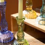 Glass Taper Candle Holder Set of 6