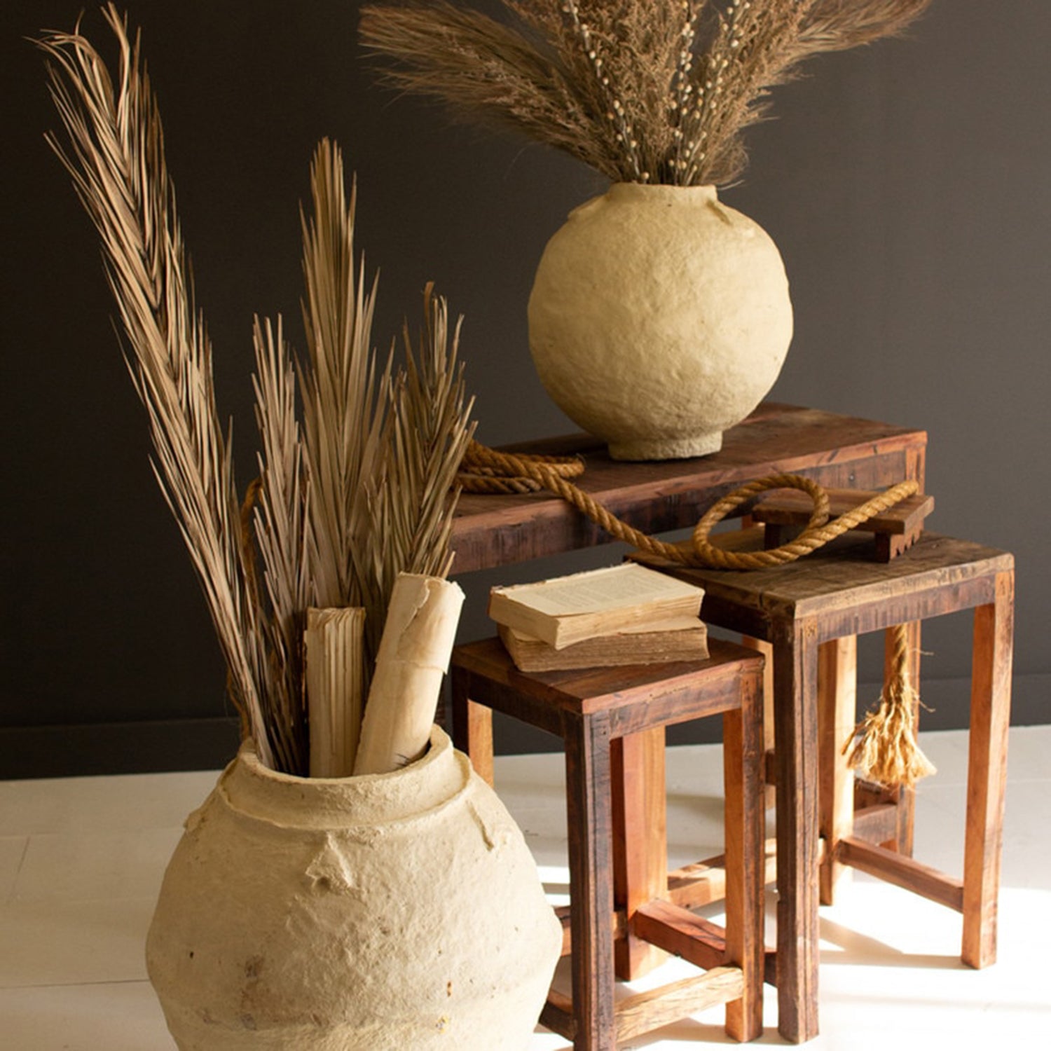 Paper Mache Small Urn