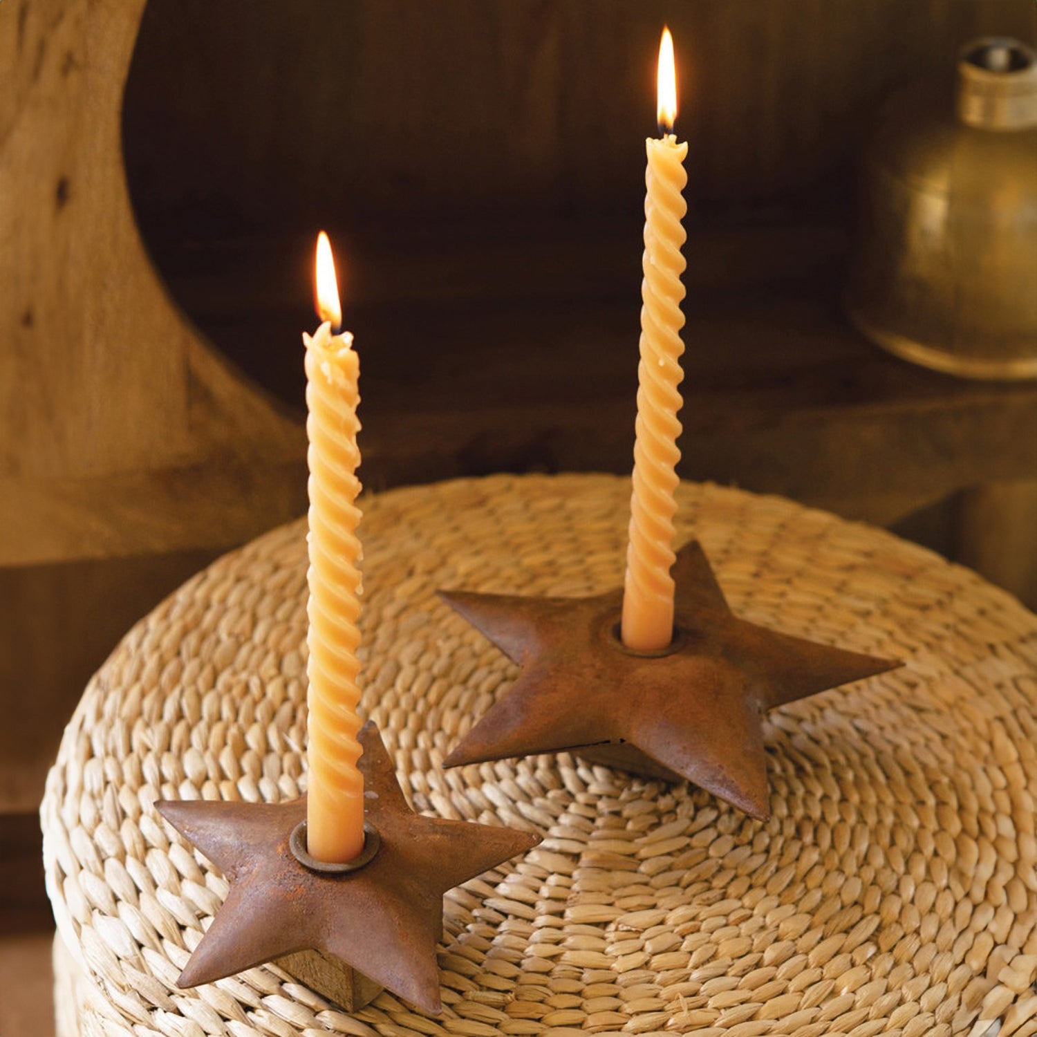 Star Taper Candle Holder Set of 2