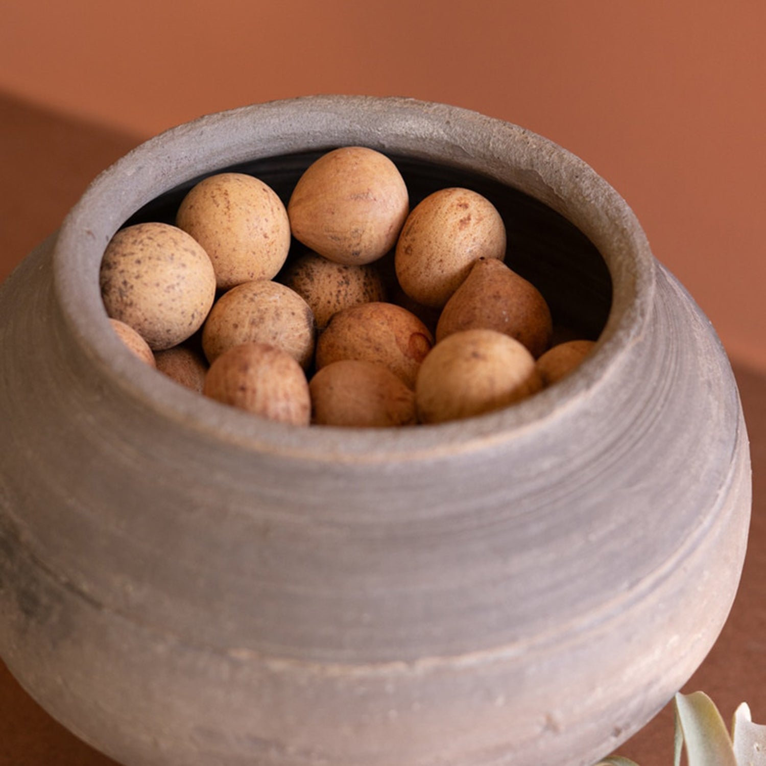 Black Clay Urn on an Iron Stand
