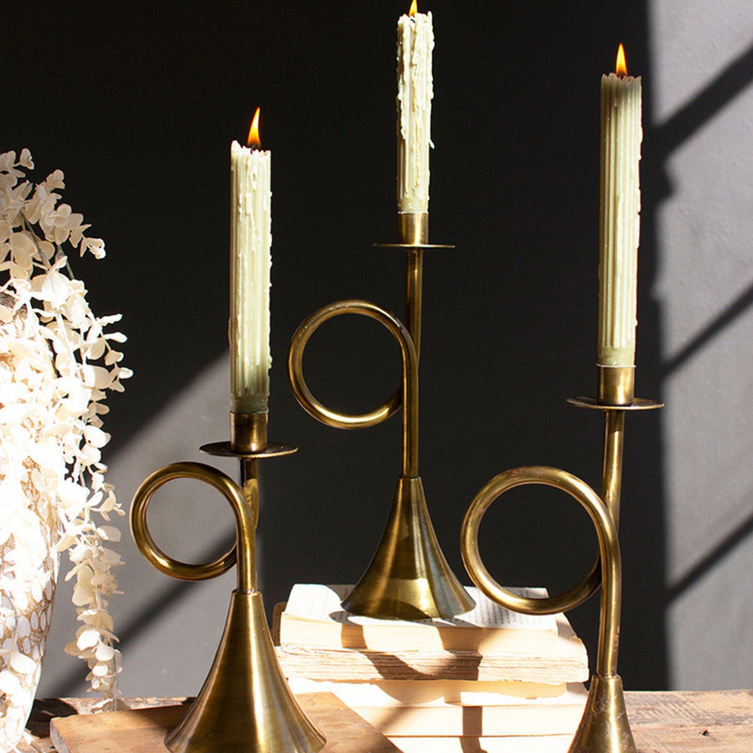Kalalou Trumpet Taper Candle Holder - Thumbnail 3