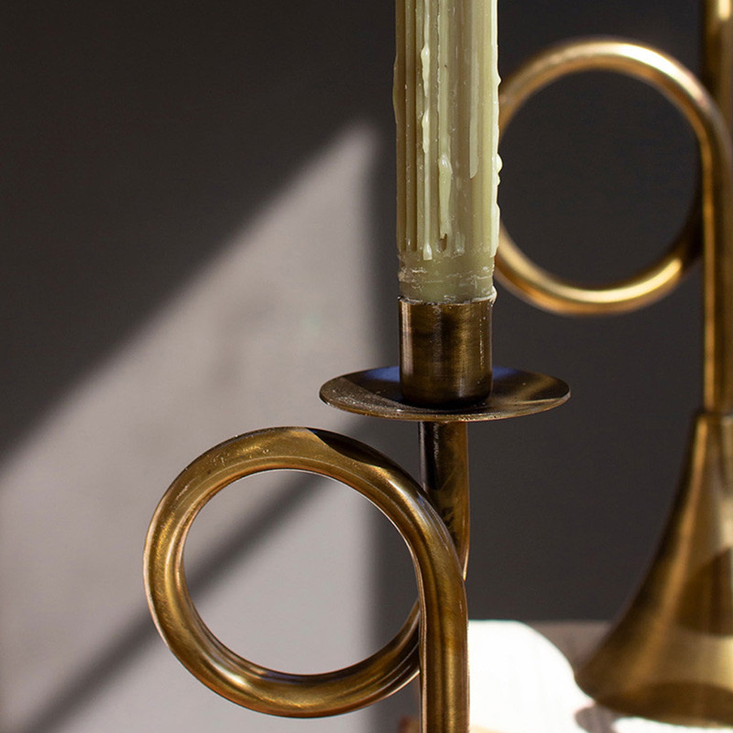 Kalalou Trumpet Taper Candle Holder - Thumbnail 4