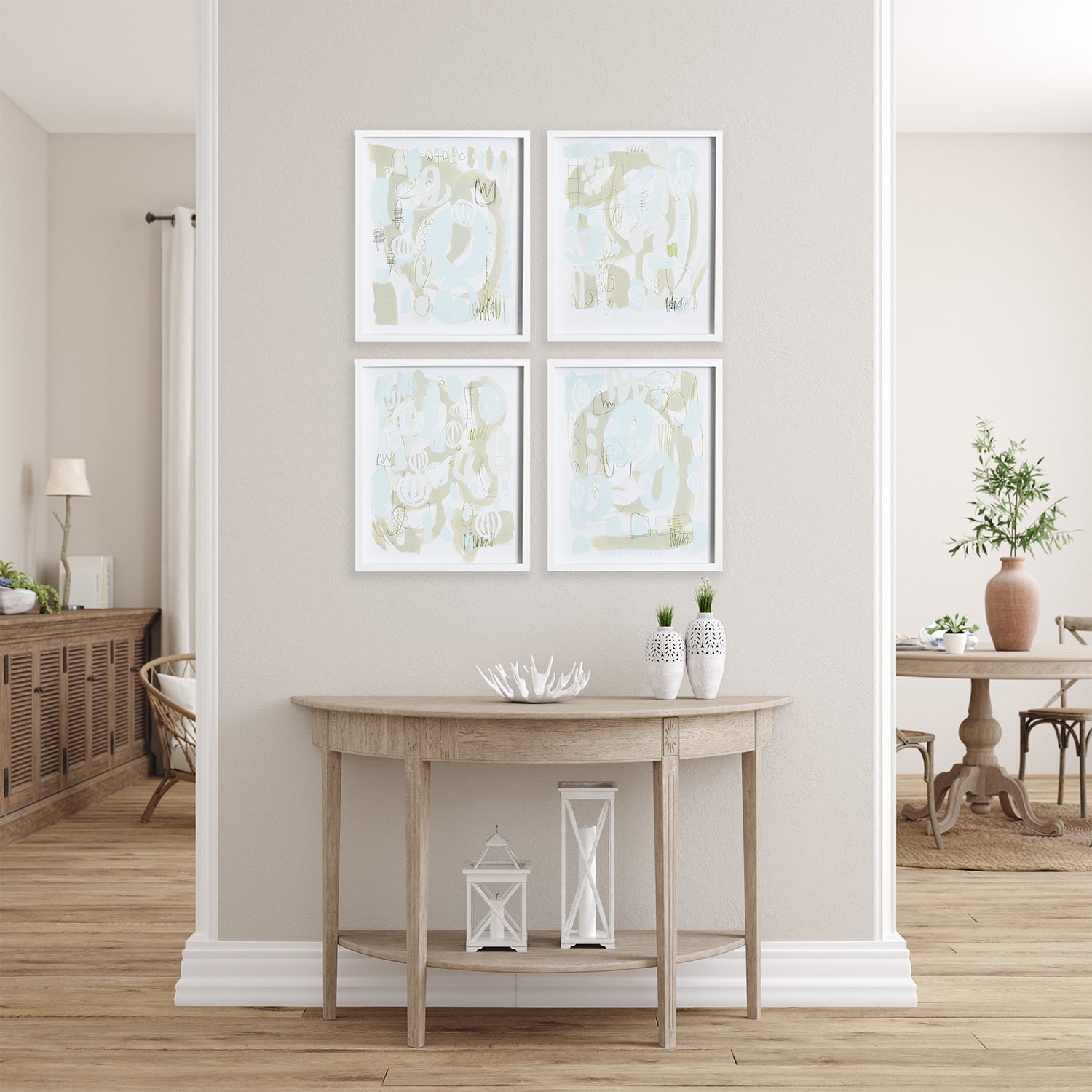 Bacchus Framed Print Set of 4