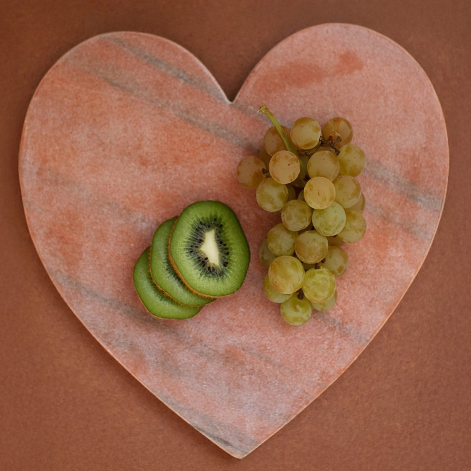 Pink Marble Heart Cheese Board