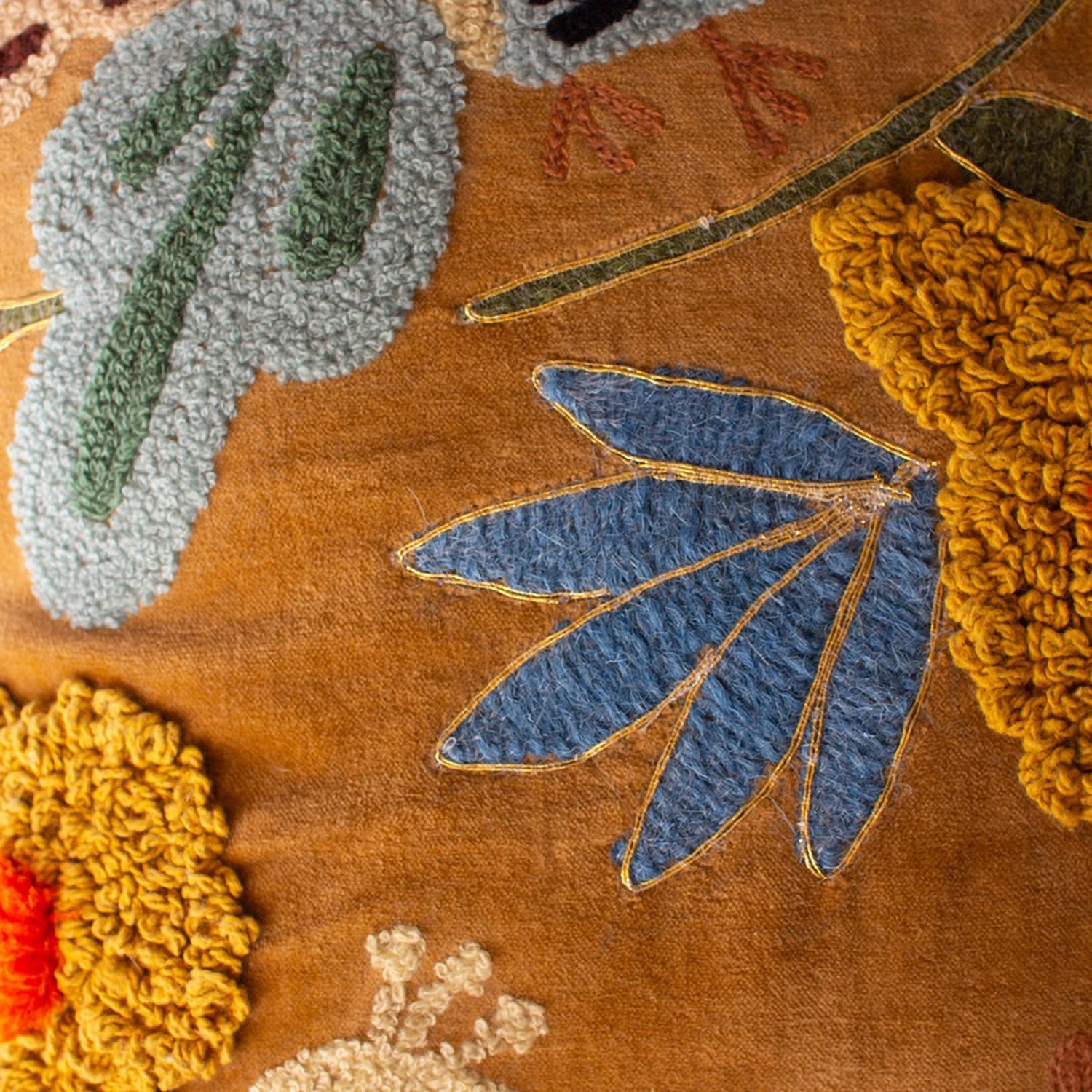 Embroidery Pillows with Bird Set of 2