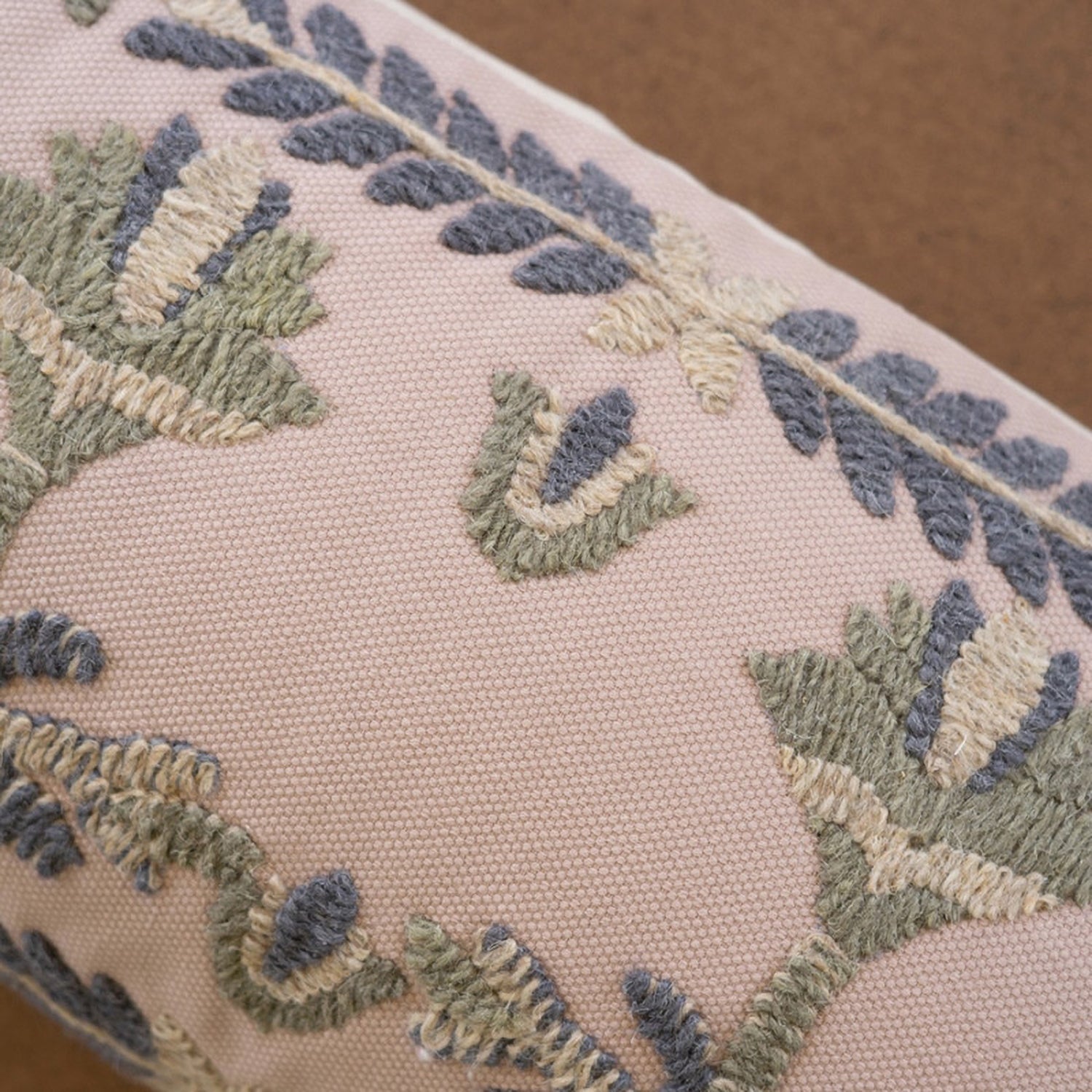 Embroidered Lumbar Pillow