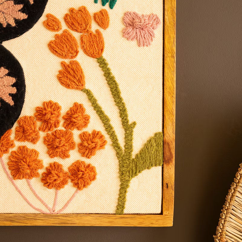 Butterfly and Flowers Framed Artwork