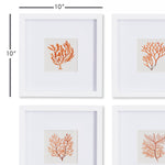 Branch Coral Petite Print Wall Art Set of 4