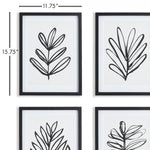 Sketched Leaf Wall Art Set of 4