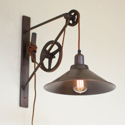 Double Pulley Wall Sconce