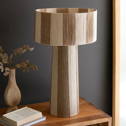 Natural and Khaki Jute Table Lamp
