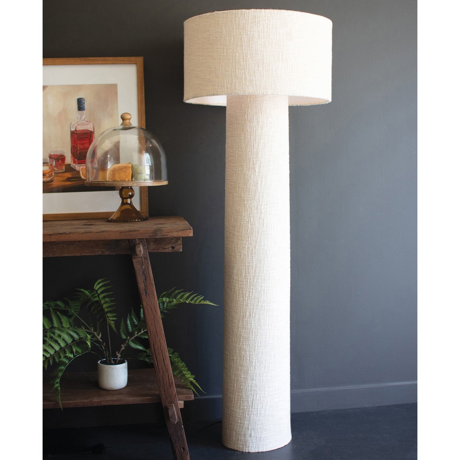 Boucle Fabric Floor Lamp