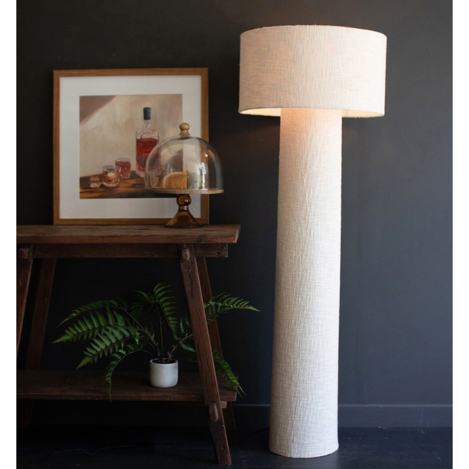 Boucle Fabric Floor Lamp