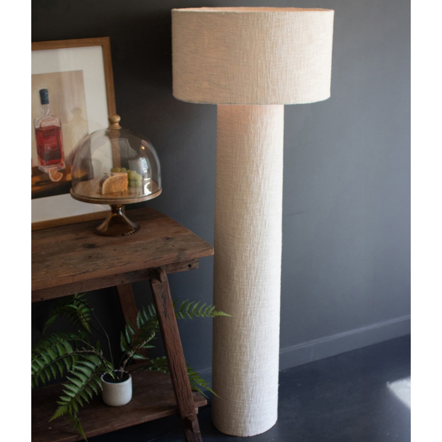 Boucle Fabric Floor Lamp