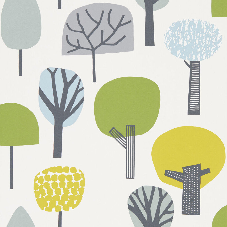 Scion x Kravet Liora Citrus/Gecko/Glacier Wallpaper