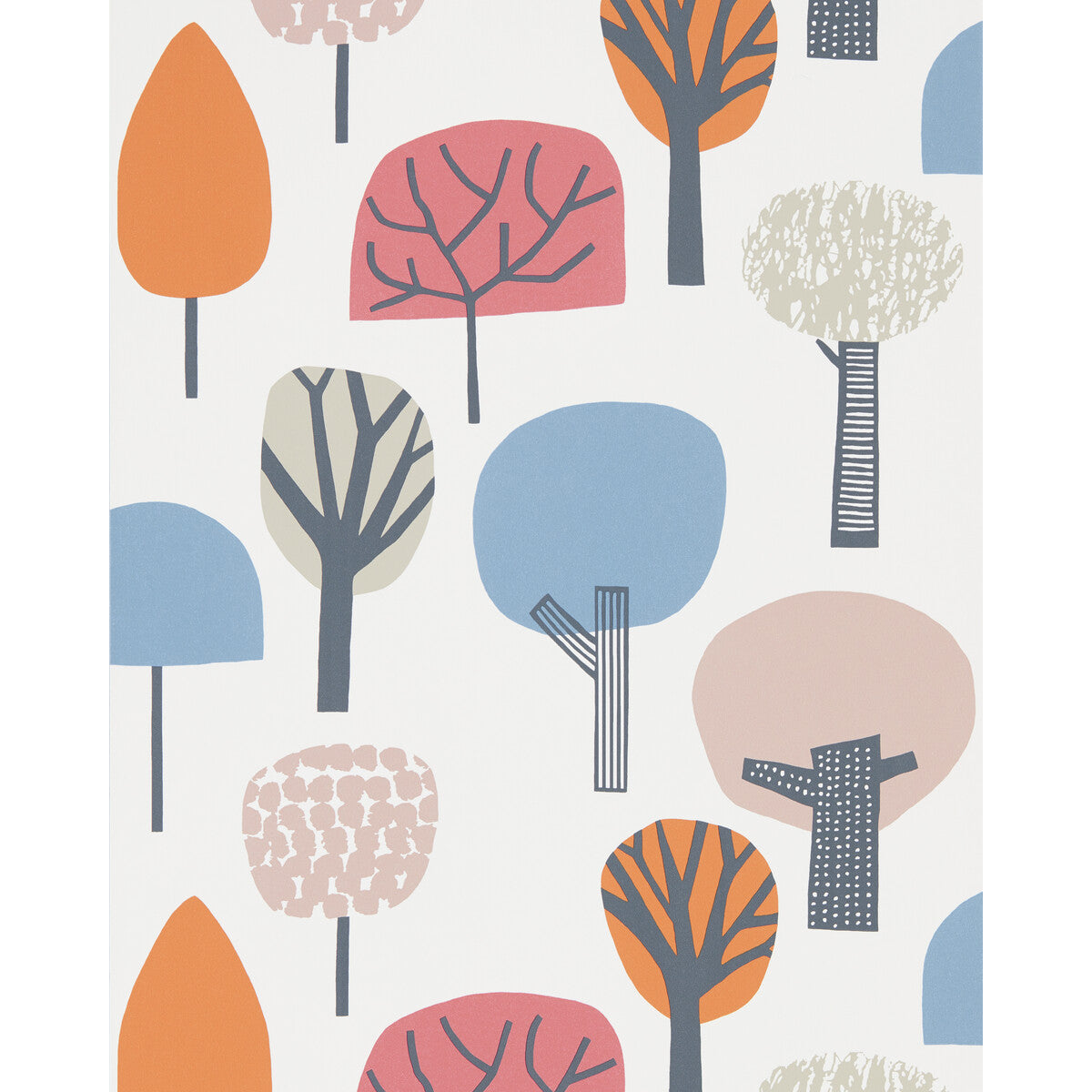 Scion x Kravet Liora Watermelon/Tangerine/Lake Wallpaper