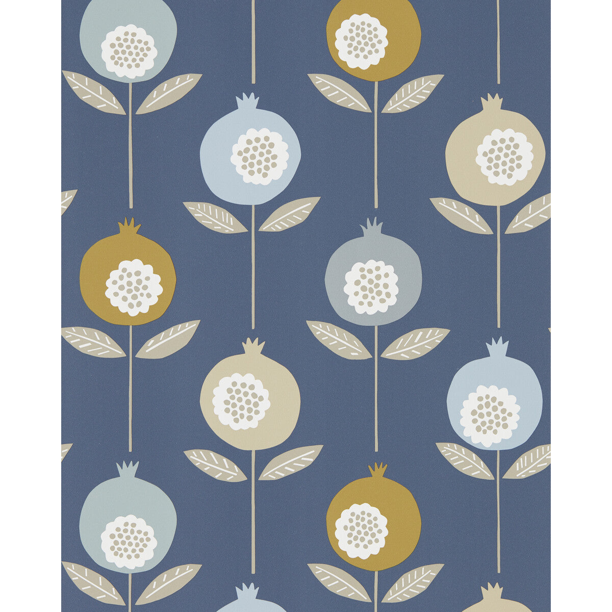 Scion x Kravet Pepino Wp Sky/Cinnamon/Ink Wallpaper