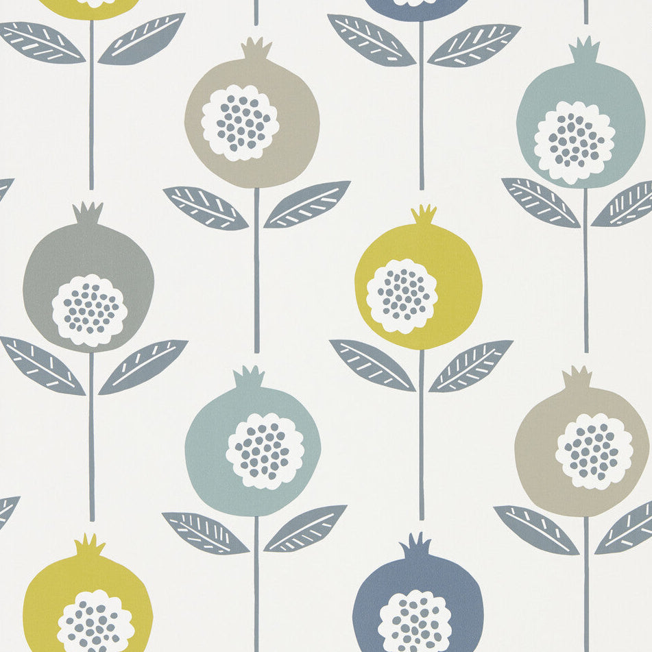 Scion x Kravet Pepino Wp Limeade/Hemp/Glacier Wallpaper