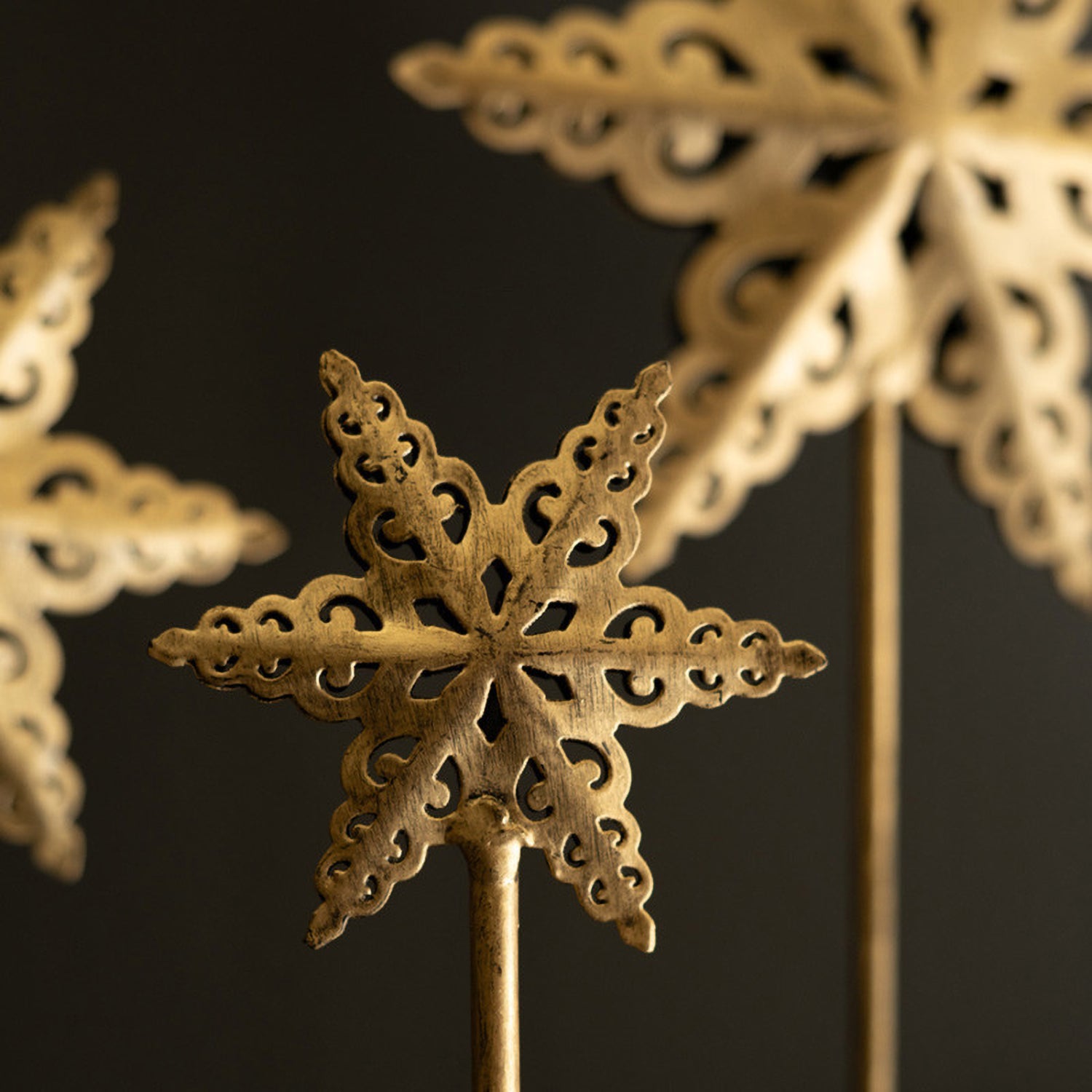 Metal Stars Sculpture Set of 3