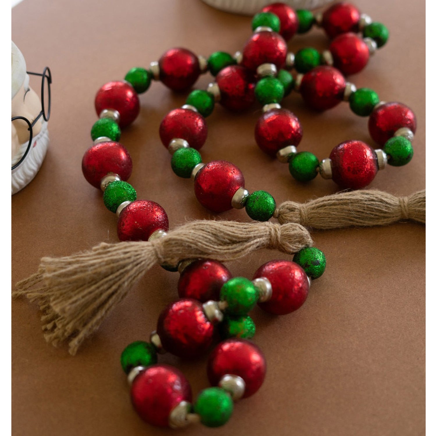 Red and Green Christmas Ball Garland
