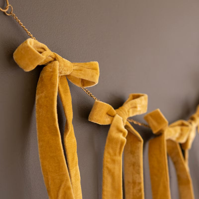 Gold Velvet Bow Garland