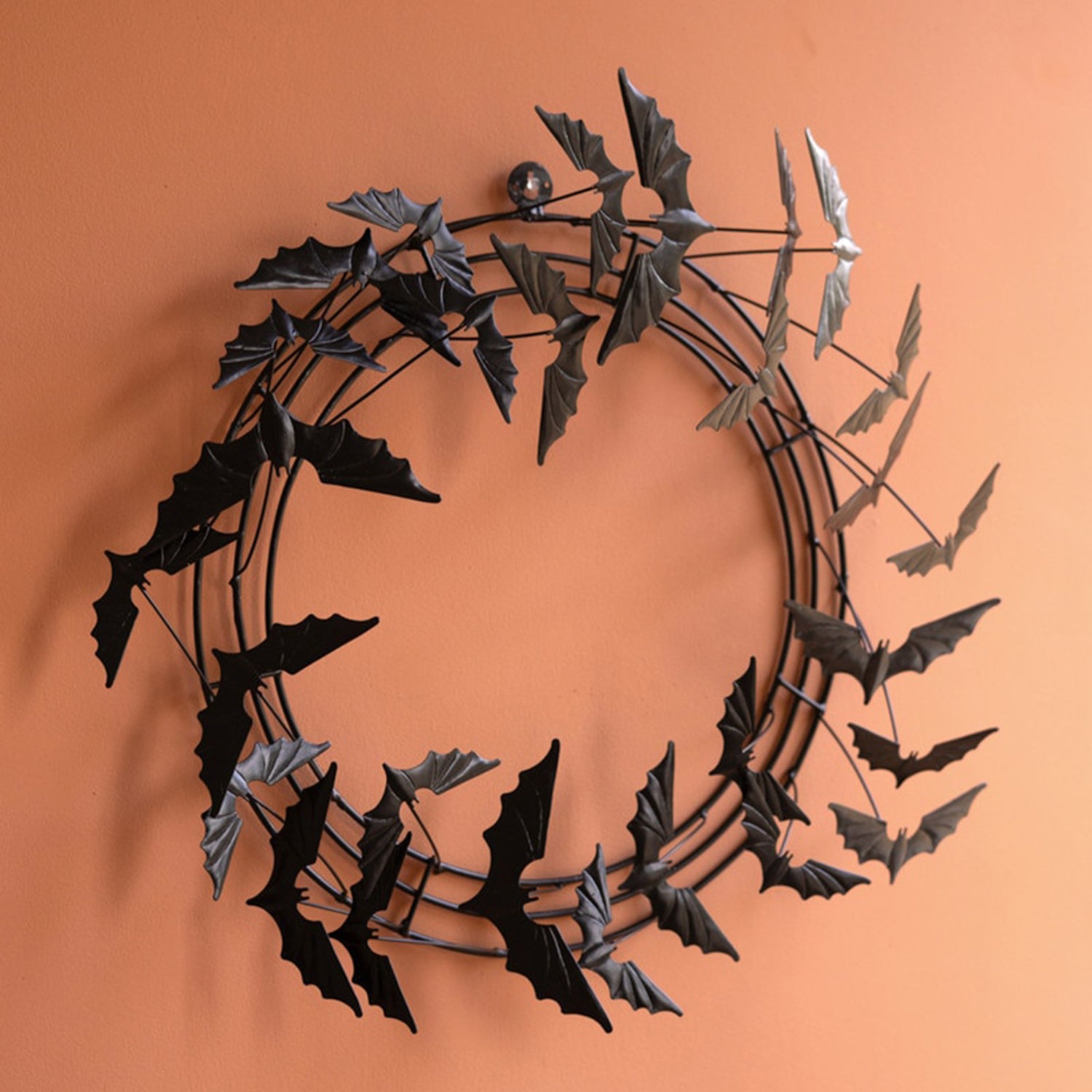 Flying Bat Halloween Wreath