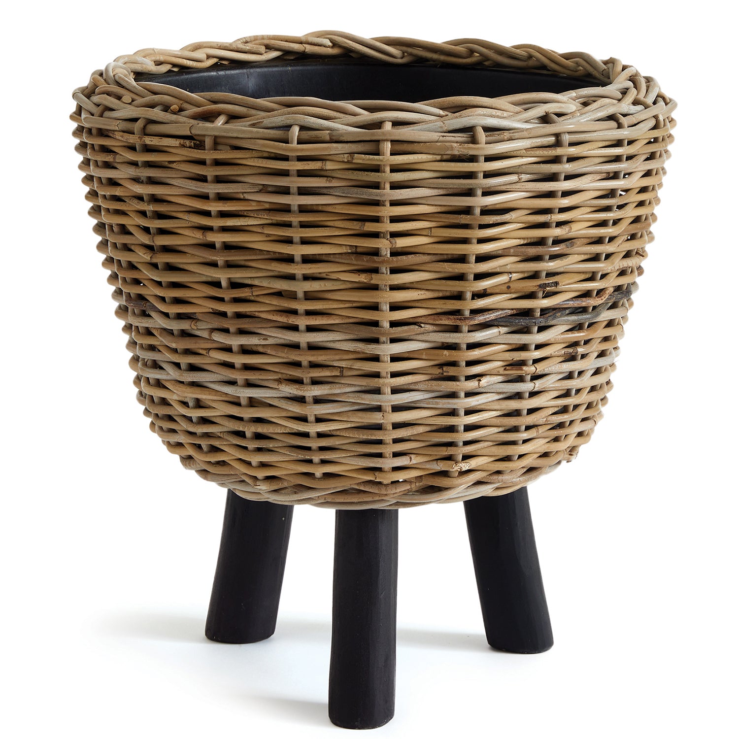 Woven Rattan Dry Basket Tan Plant Riser