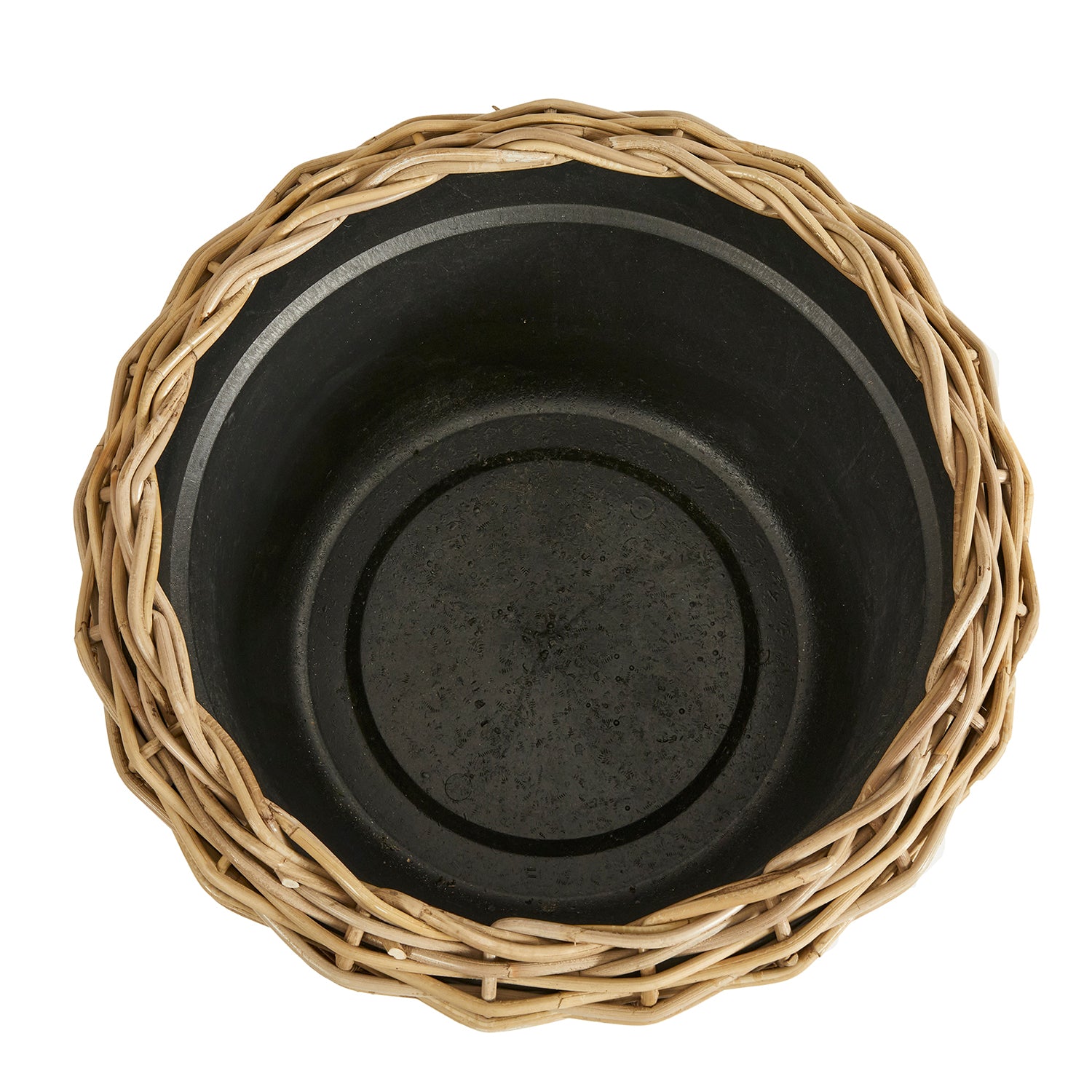 Woven Rattan Dry Basket Tan Plant Riser