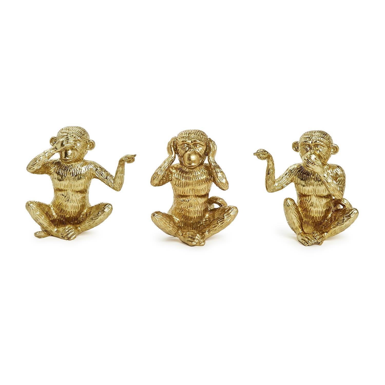 Golden Monkey Set of 3