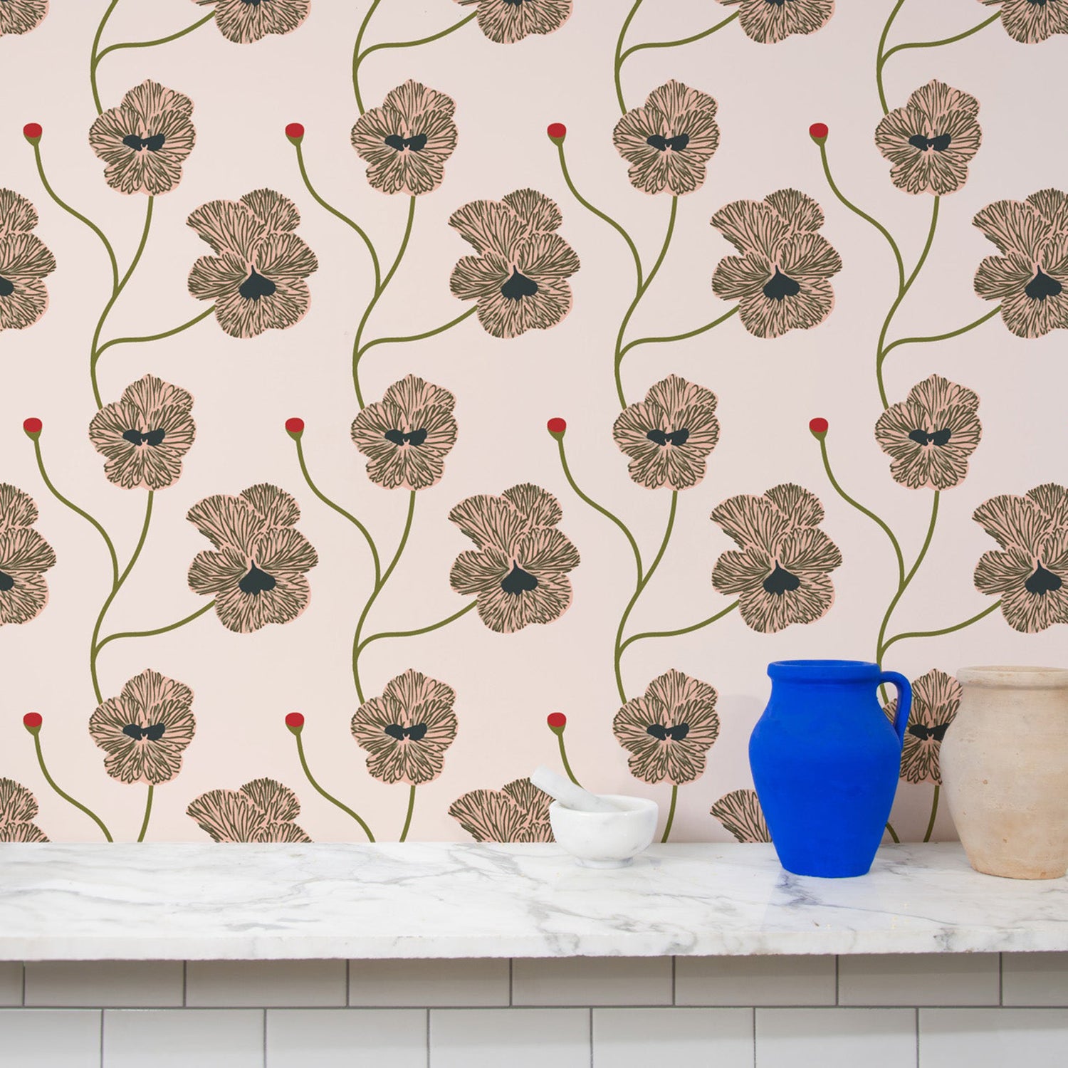 Mitchell Black x Natalie Papier Flourish Wallpaper