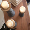 String Wooden Wrapped Candle Holder Set of 3